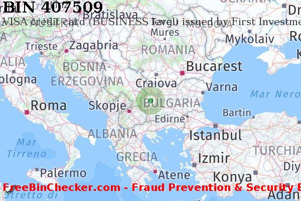 407509 VISA credit Bulgaria BG Lista BIN