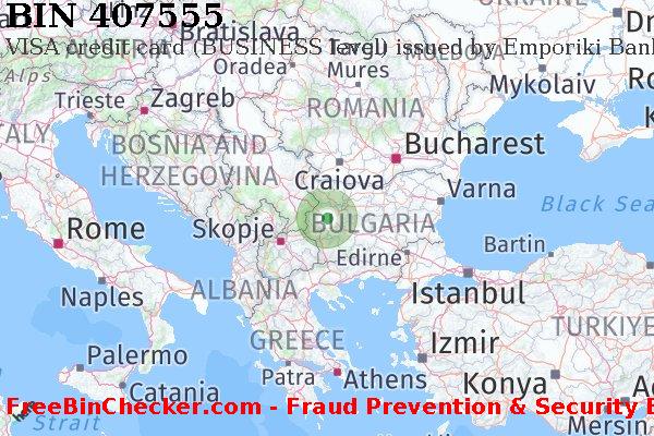 407555 VISA credit Bulgaria BG बिन सूची