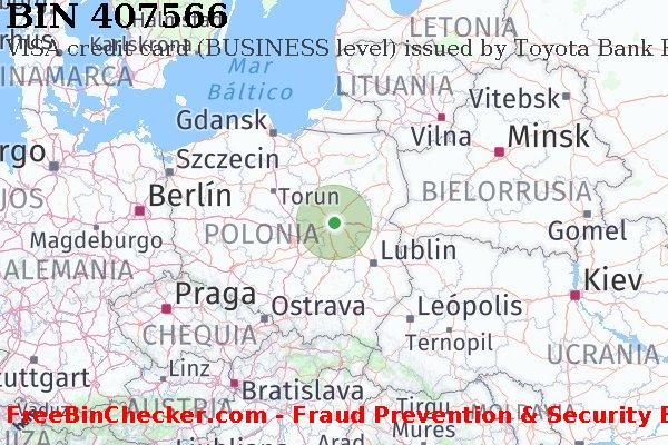 407566 VISA credit Poland PL Lista de BIN