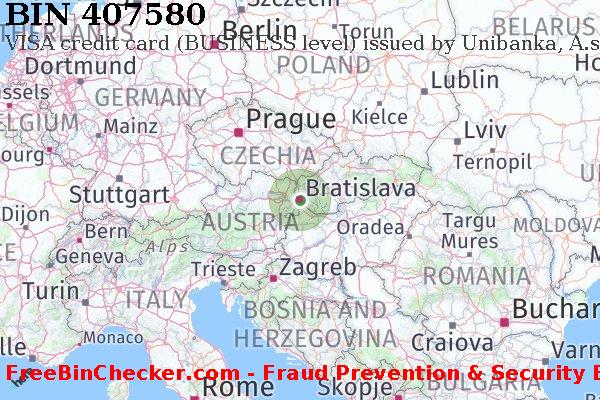 407580 VISA credit Slovakia (Slovak Republic) SK বিন তালিকা