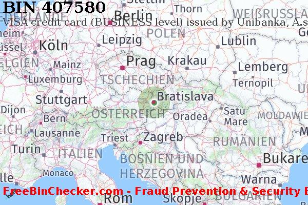 407580 VISA credit Slovakia (Slovak Republic) SK BIN-Liste
