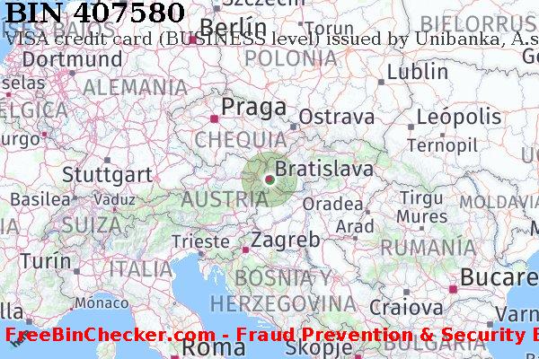 407580 VISA credit Slovakia (Slovak Republic) SK Lista de BIN