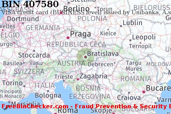 407580 VISA credit Slovakia (Slovak Republic) SK Lista BIN