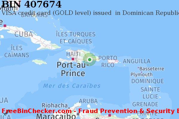 407674 VISA credit Dominican Republic DO BIN Liste 