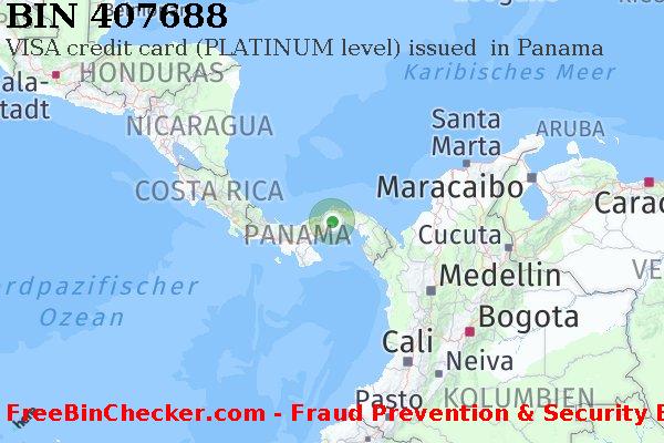 407688 VISA credit Panama PA BIN-Liste