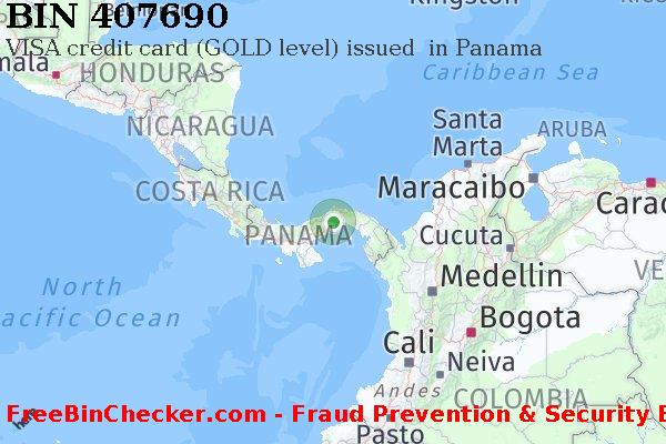 407690 VISA credit Panama PA BIN Lijst
