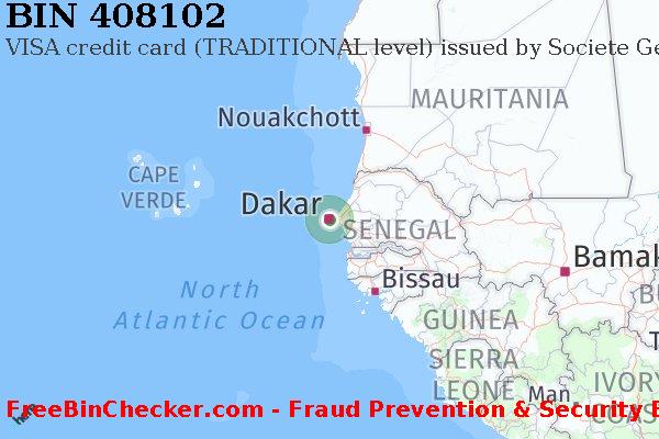 408102 VISA credit Senegal SN BIN List