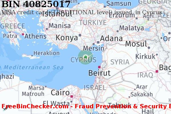 40825017 VISA credit Cyprus CY BIN List