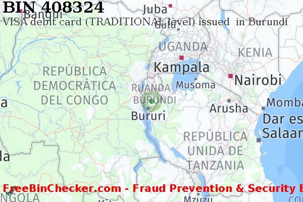 408324 VISA debit Burundi BI Lista de BIN