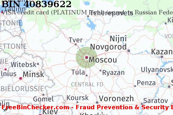 40839622 VISA credit Russian Federation RU BIN Liste 