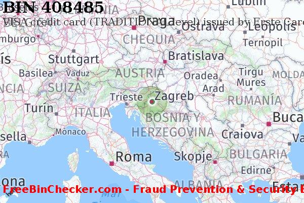 408485 VISA credit Croatia HR Lista de BIN