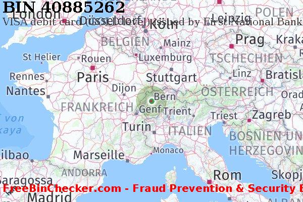 40885262 VISA debit Switzerland CH BIN-Liste