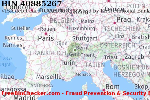 40885267 VISA debit Switzerland CH BIN-Liste
