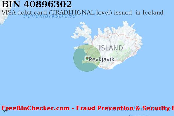 40896302 VISA debit Iceland IS BIN-Liste