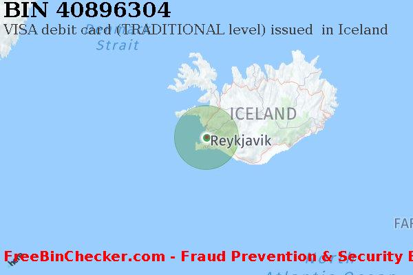 40896304 VISA debit Iceland IS BIN Dhaftar