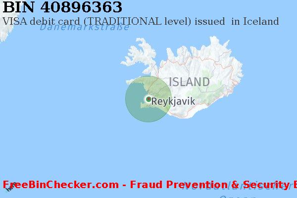 40896363 VISA debit Iceland IS BIN-Liste