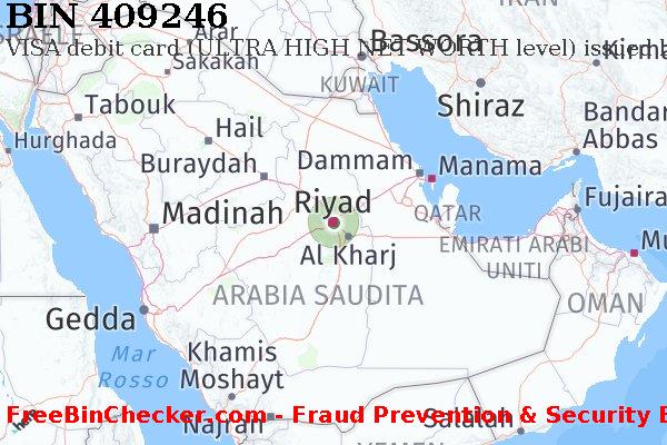 409246 VISA debit Saudi Arabia SA Lista BIN