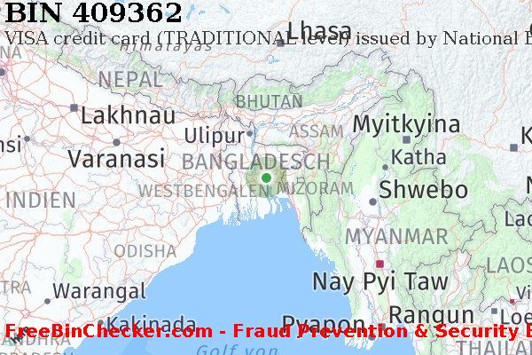409362 VISA credit Bangladesh BD BIN-Liste