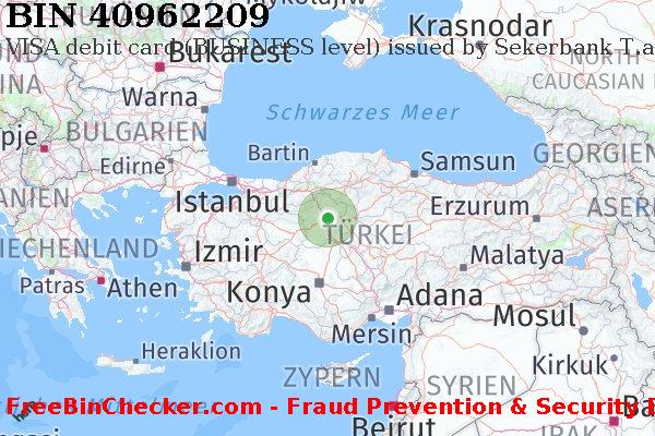 40962209 VISA debit Turkey TR BIN-Liste