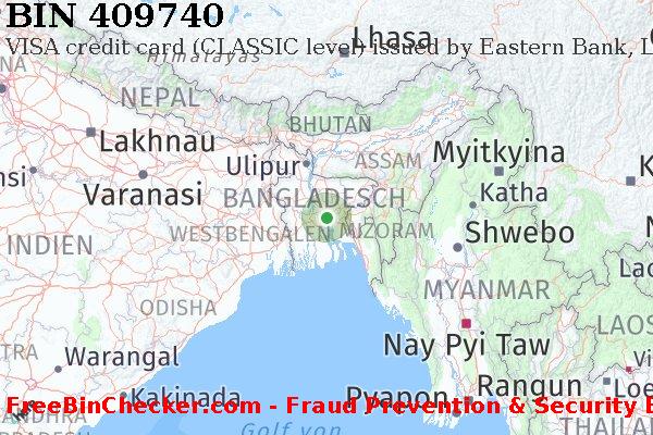 409740 VISA credit Bangladesh BD BIN-Liste