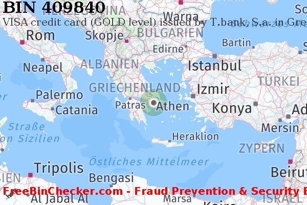 409840 VISA credit Greece GR BIN-Liste