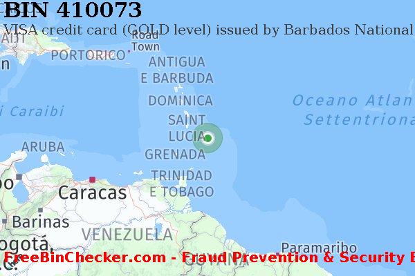 410073 VISA credit Barbados BB Lista BIN