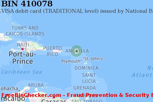 410078 VISA debit Anguilla AI Lista de BIN