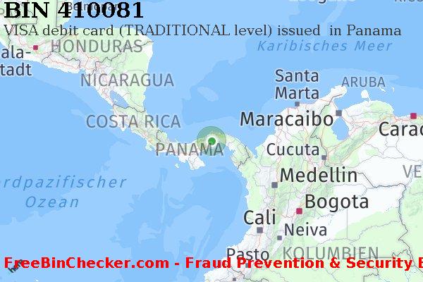 410081 VISA debit Panama PA BIN-Liste
