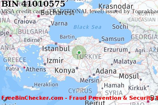 41010575 VISA credit Turkey TR BIN List