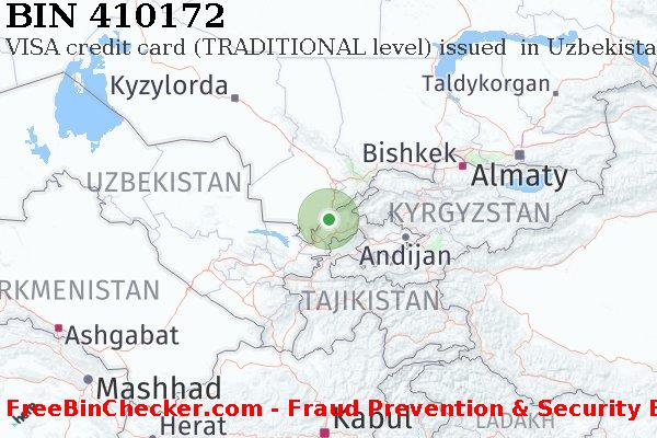 410172 VISA credit Uzbekistan UZ BIN List
