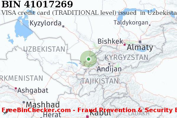 41017269 VISA credit Uzbekistan UZ BIN List