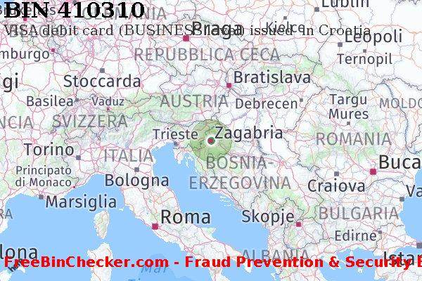 410310 VISA debit Croatia HR Lista BIN