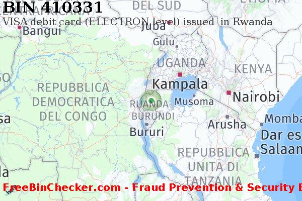 410331 VISA debit Rwanda RW Lista BIN