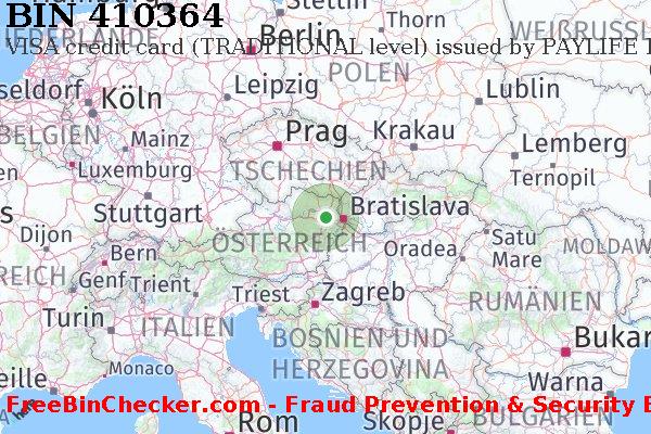 410364 VISA credit Austria AT BIN-Liste
