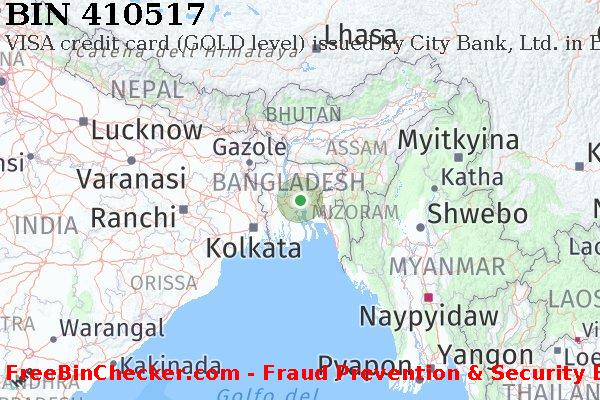410517 VISA credit Bangladesh BD Lista BIN
