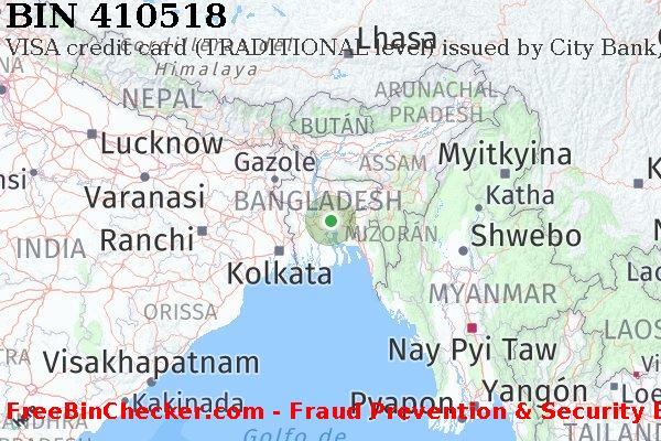 410518 VISA credit Bangladesh BD Lista de BIN