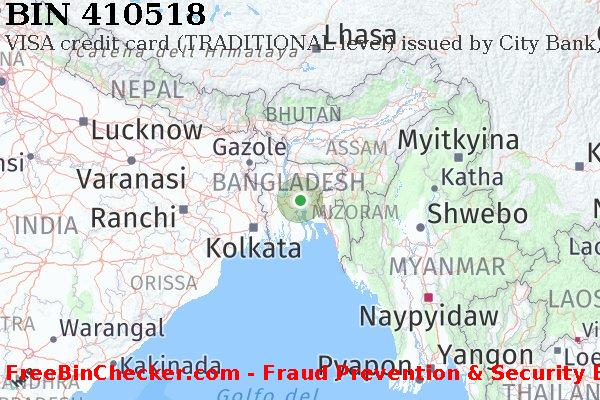 410518 VISA credit Bangladesh BD Lista BIN