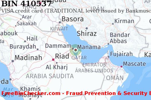 410537 VISA credit Bahrain BH Lista de BIN