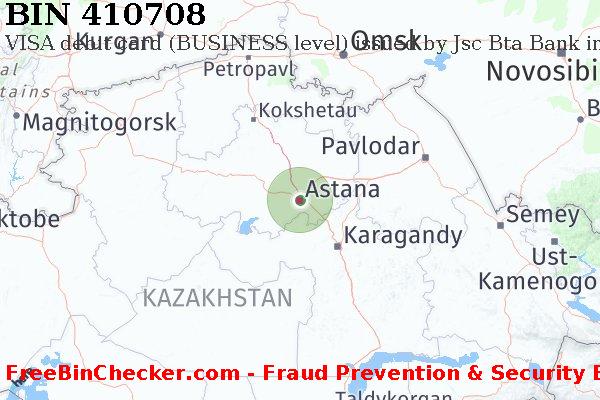 410708 VISA debit Kazakhstan KZ BIN List