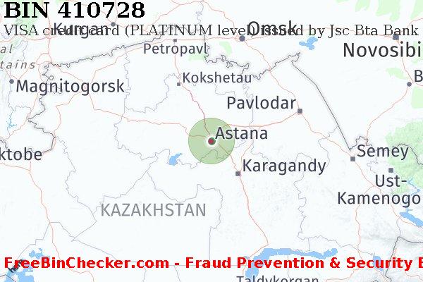 410728 VISA credit Kazakhstan KZ BIN List