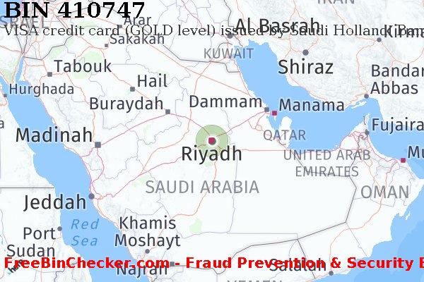 410747 VISA credit Saudi Arabia SA BIN 목록