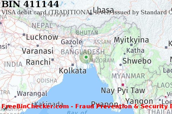 411144 VISA debit Bangladesh BD बिन सूची