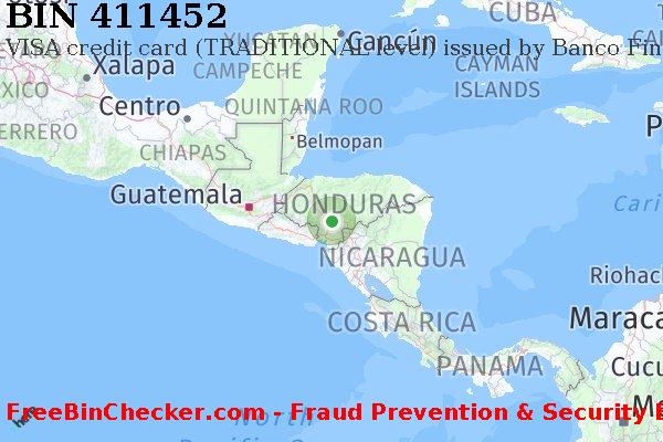 411452 VISA credit Honduras HN बिन सूची