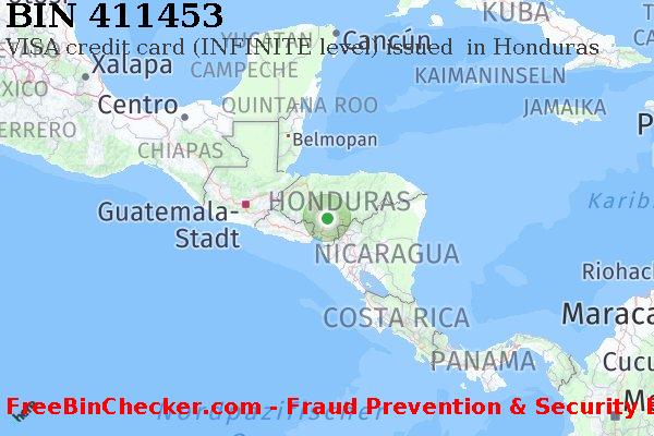 411453 VISA credit Honduras HN BIN-Liste