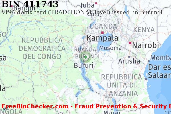 411743 VISA debit Burundi BI Lista BIN