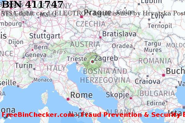 411747 VISA debit Croatia HR BIN List