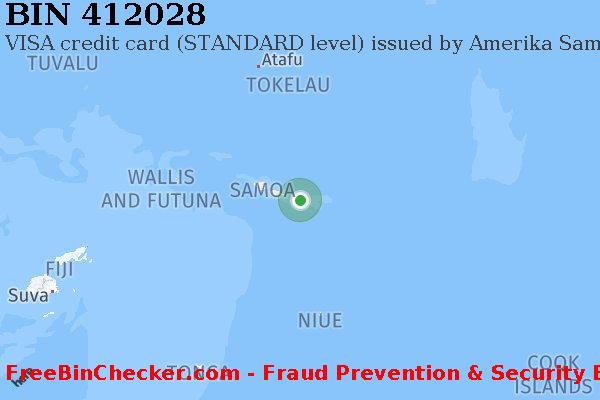 412028 VISA credit American Samoa AS BIN List