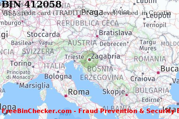 412058 VISA credit Croatia HR Lista BIN