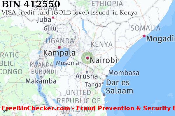 412550 VISA credit Kenya KE BIN List