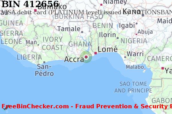 412656 VISA debit Ghana GH BIN List